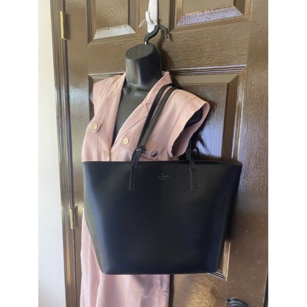 Kate Spade Large Shopper Black Leather Shoulder Bag - Picture 10 of 12